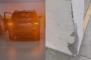 Morador bate carro em coluna de condomínio e culpa síndica em vídeo que viraliza