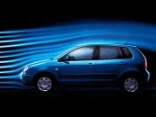 volkswagen polo 2002 azul lateral tunel de vento