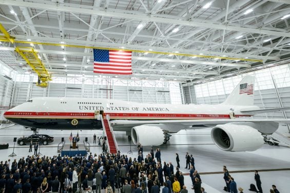 President Donald J Trump tours the new Air Force One at Joint Base Andrews Maryland on Friday June 19 2026 (Official White House Photo by Daniel Torok)