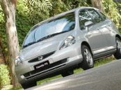 Honda fit 1 4 LXL 2005 cinza frente parado
