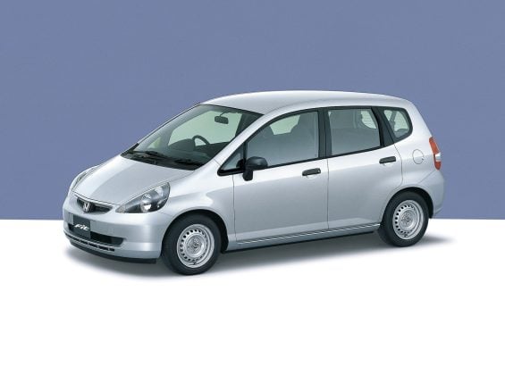 honda fit y 2001 modelo japonês prata frente parado