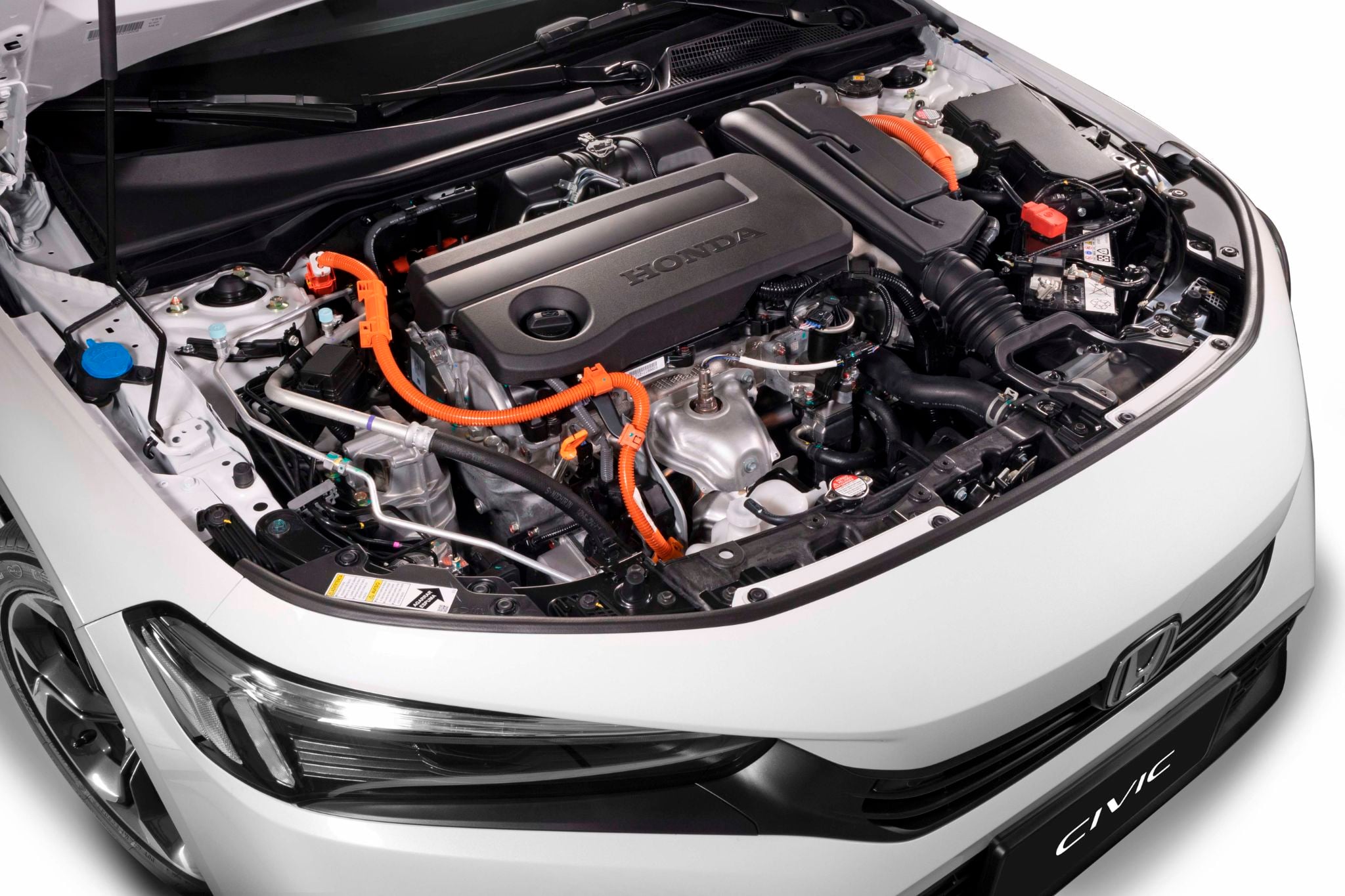honda civic e hev sedan cofre do motor