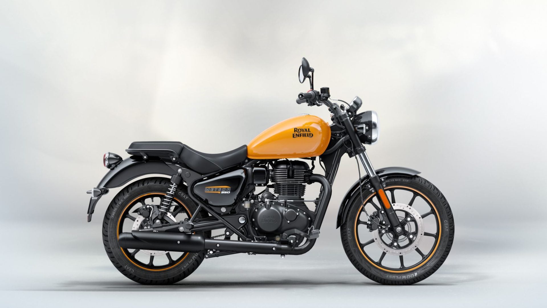 Meteor 350 Fireball Orange RHS Profile