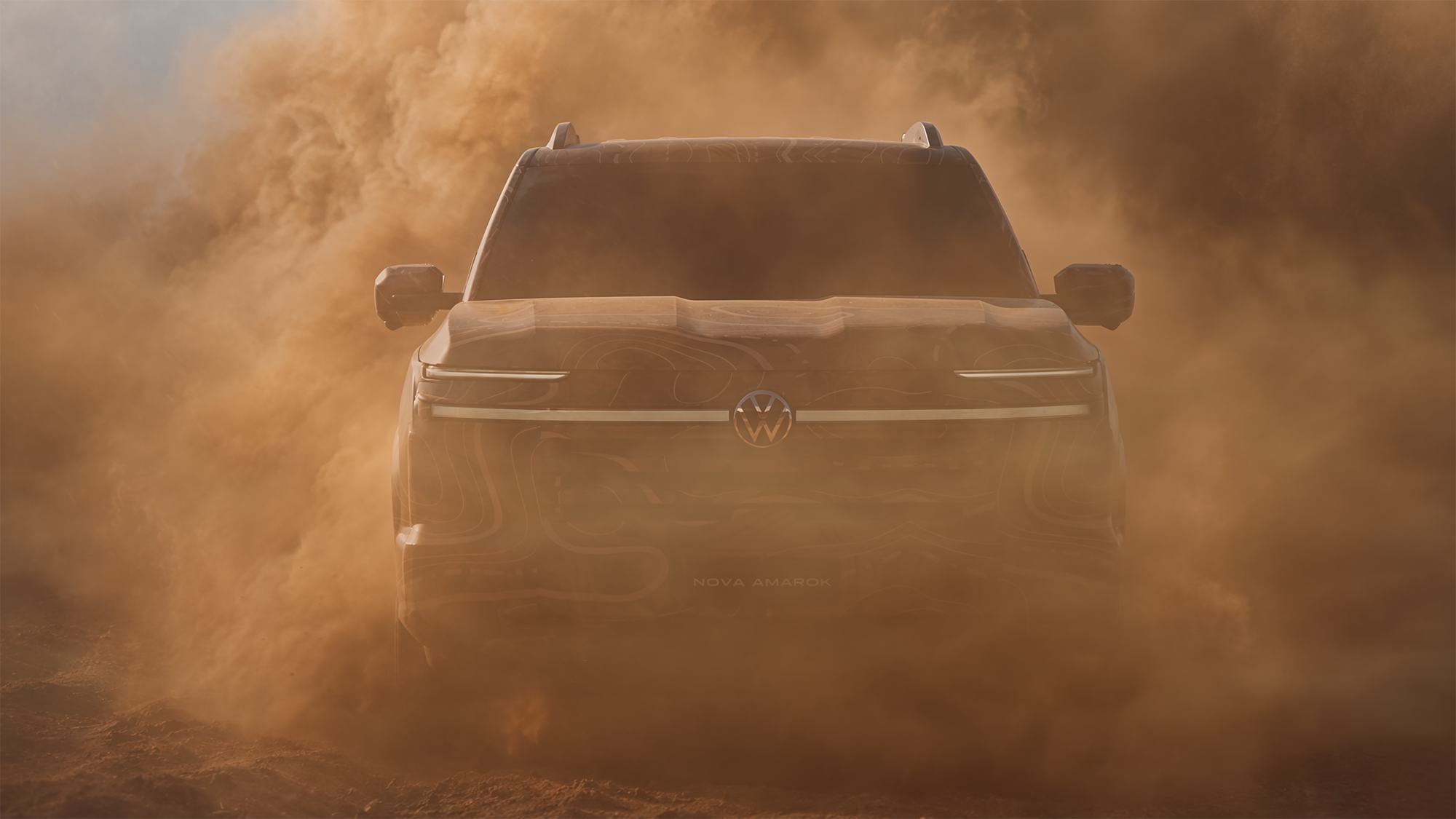 VW Volkswagen Amaork teaser camuflada dianteira