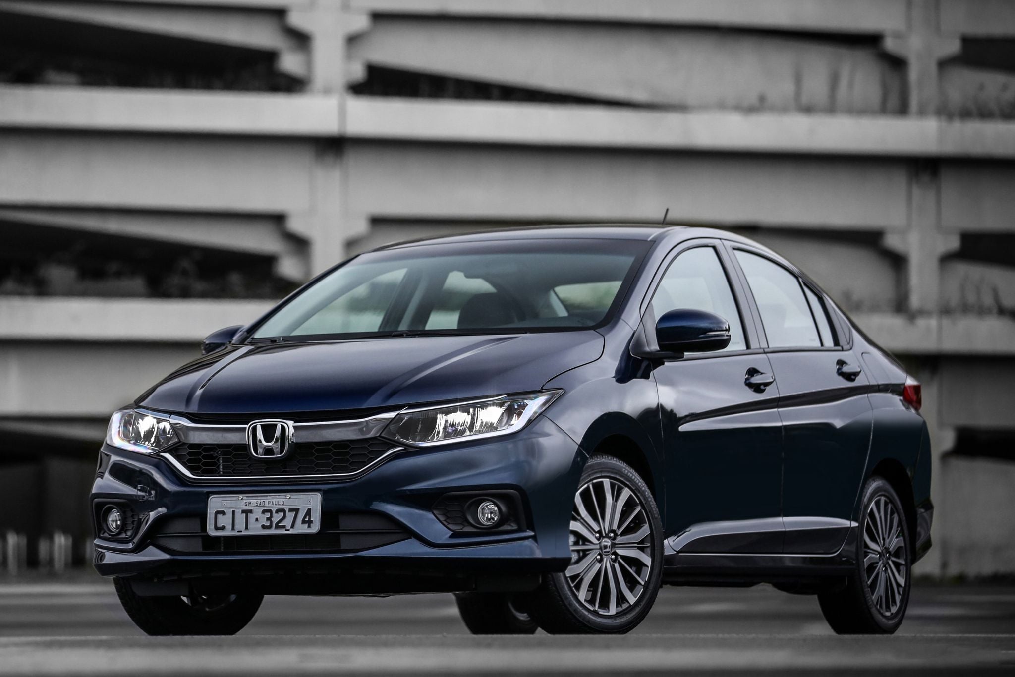 honda city 2019 azul frente parado