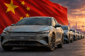 carro chines envelhecido