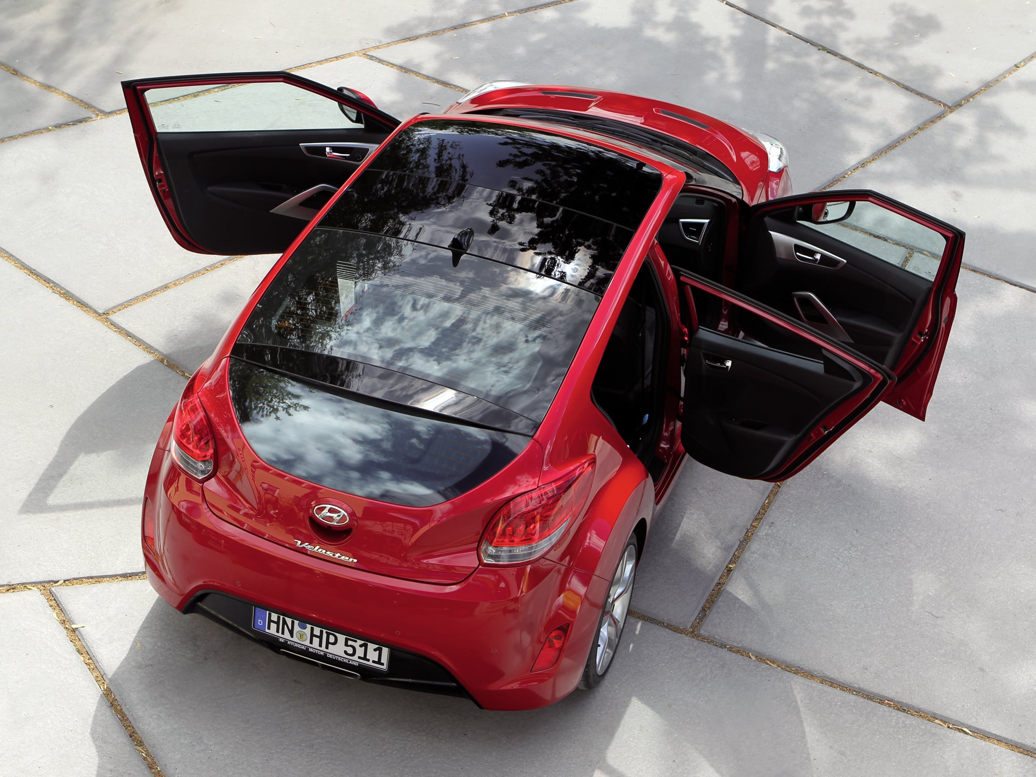 HYUNDAI VELOSTER 2011 VERMELHO ALTO PORTAS ABERTAS