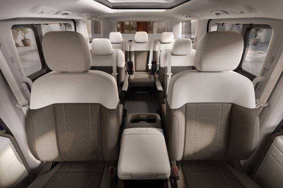 The Kia PV7 Passenger driver seat and interior space