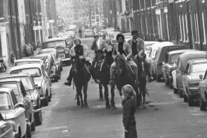 Cavalos na rua Holanda 1973