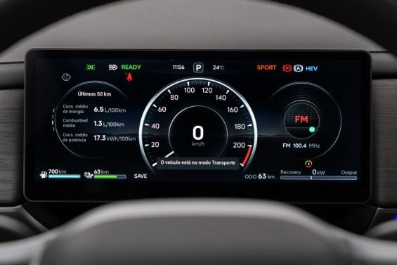 Jetour S08 Premium 2027 Interior painel digital