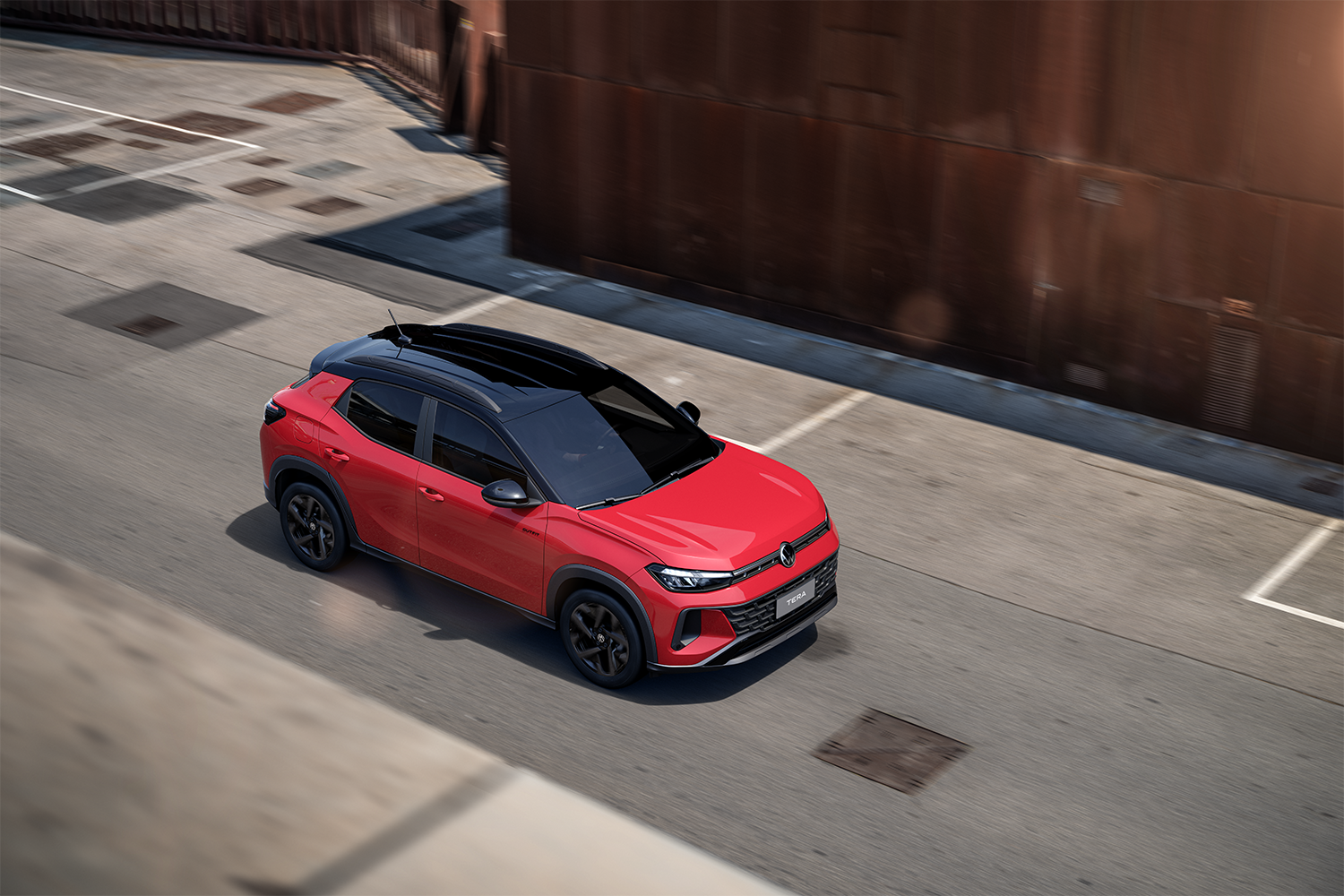 Volkswagen Tera High Pacote Outfit vermelho frente visto de cima