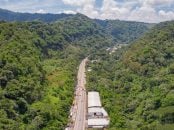 Aerial,View,Of,Panamerican,Highway,Near,Colon,Municipality,In,El