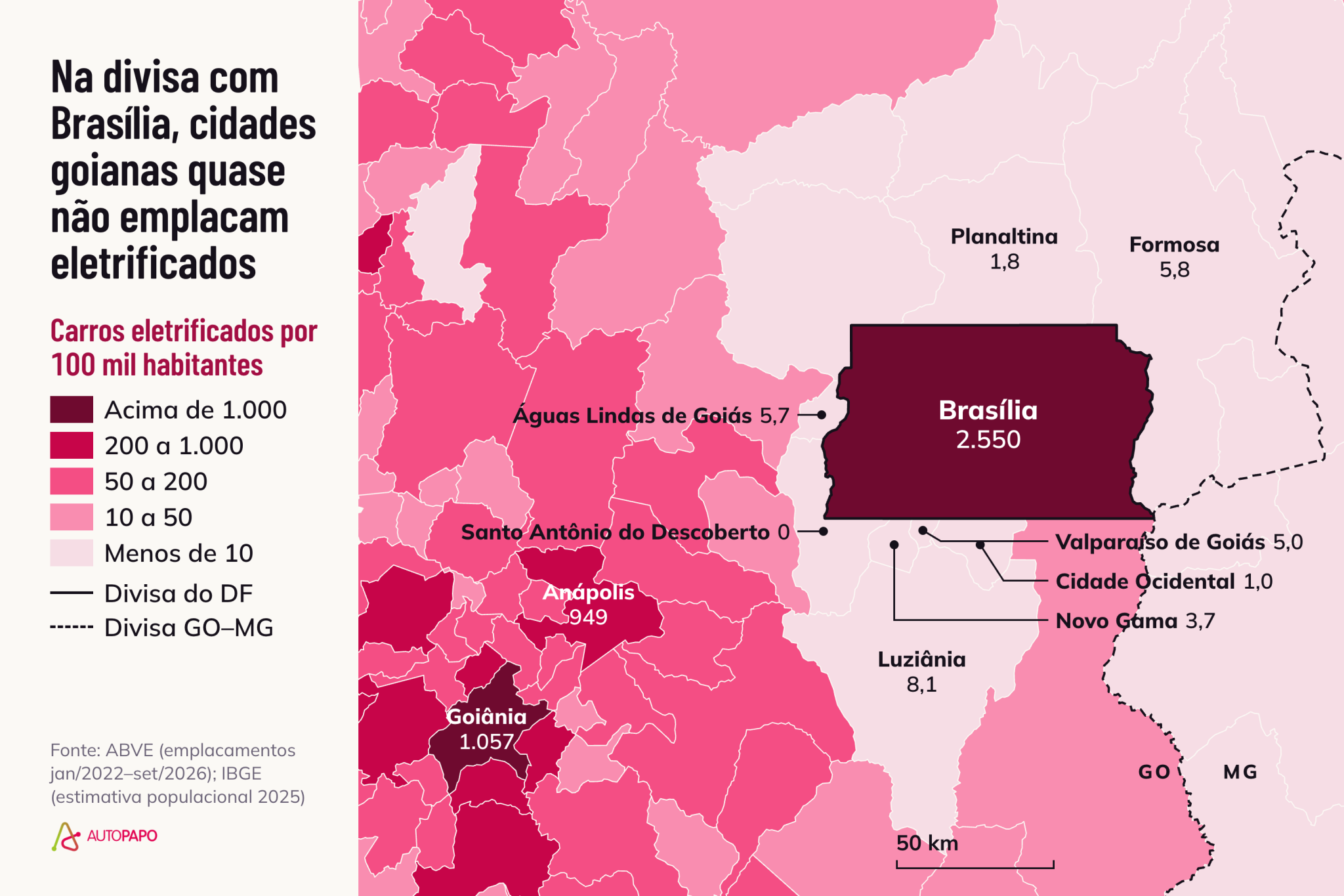 Gráficos: cidades do entorno de Brasília não emplacam carros eletrificados e levantam suspeita de fraude 2